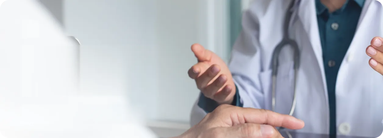 Doctor talking with a patient